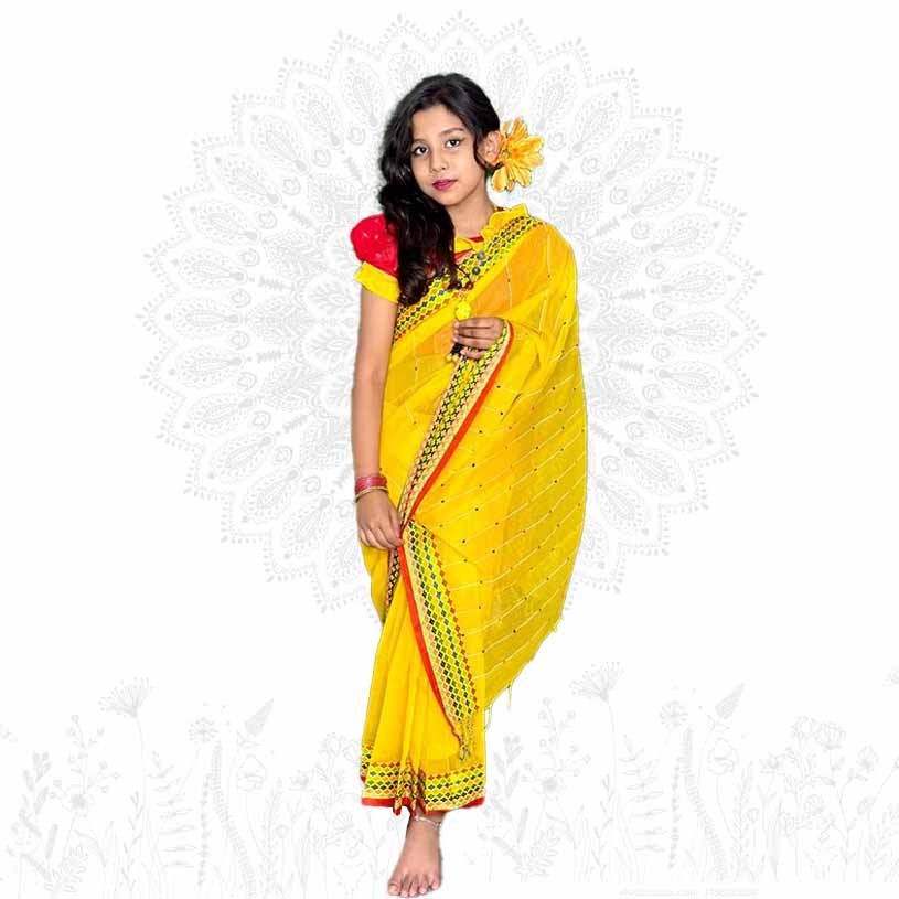 বেবি হাফ সিল্ক শাড়ি