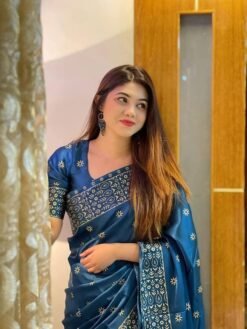 প্রিমিয়াম বধুয়া বেনারসি জাপানি সিল্ক শাড়ী  + ম্যাচিং ব্লাউজ পিস SC-02