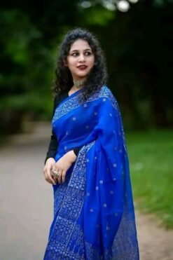প্রিমিয়াম বধুয়া বেনারসি জাপানি সিল্ক শাড়ী  + ম্যাচিং ব্লাউজ পিস SC-05