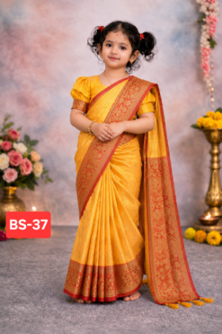 বেবি রেডি কাতান শাড়ি। ( code 37)
