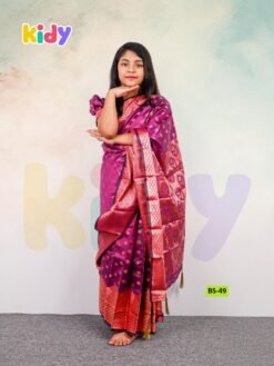 বেবি রেডি কাতান শাড়ি ( code 49 )
