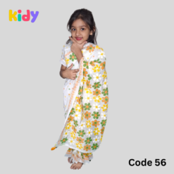 বেবি রেডি হাফ সিল্ক প্রিন্ট শাড়ি ( Code 56)