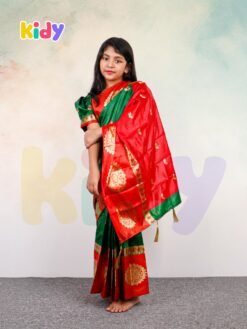 বেবি রেডি কাতান শাড়ি ( code 15)